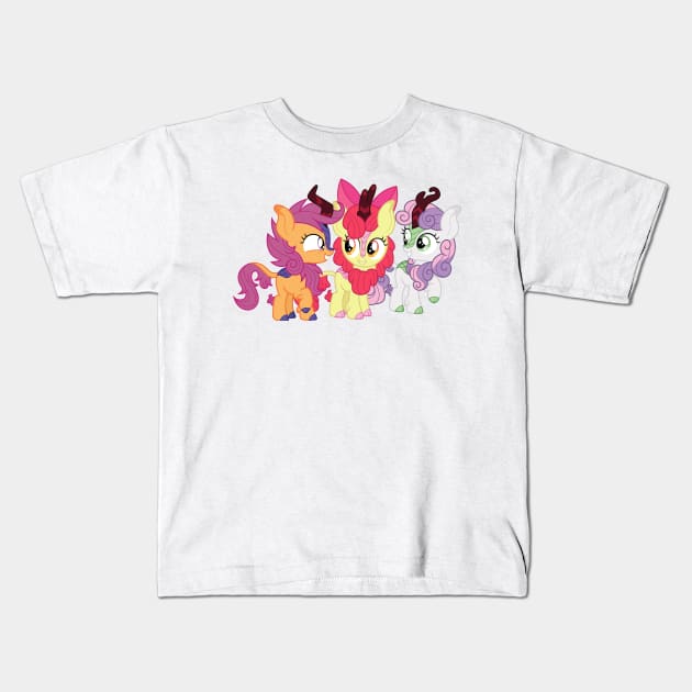 Kirin Cutie Mark Crusaders Kids T-Shirt by CloudyGlow